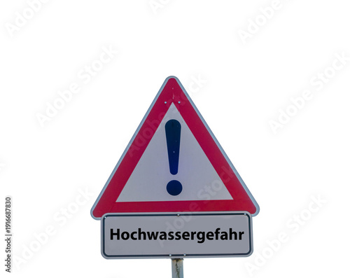 Wallpaper Mural Schild freigestellt Hochwassergefahr Torontodigital.ca