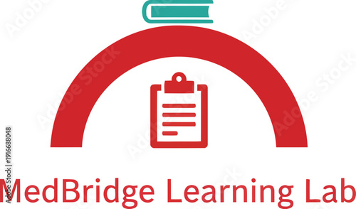 A minimalist and professional logo design for MedBridge Learning Lab Vector Illustration