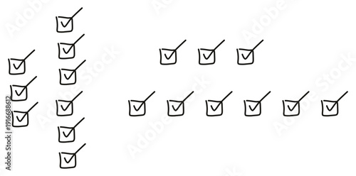 hand drawn checklist icons vector silhouette