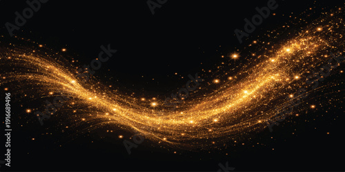 An abstract glowing background featuring a bright nebula and stars across a dark cosmos where motion and light create a vibrant galaxy design within the black universe