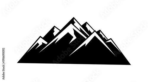 Mountain silhouette graphic design element