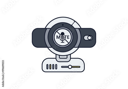 Webcam Mute Icon Technology Communication Device.