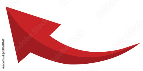  Long curve arrow business financial goal background design template. Investment economy value growth concept.