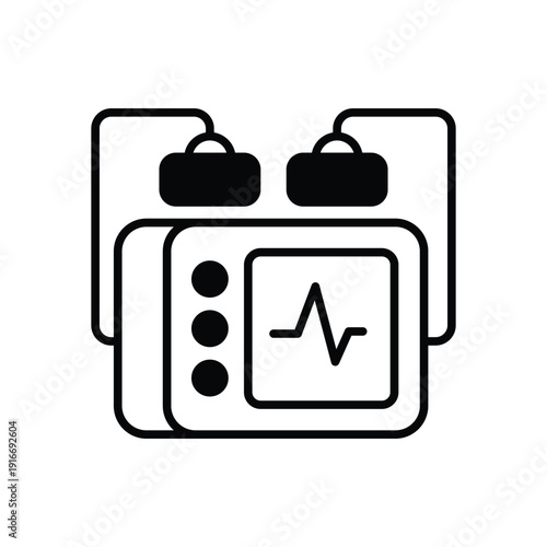 Defibrillator vector icon