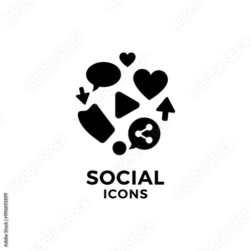A creative business logo vector design featuring a social team symbol and family heart icon concept illustrating a silhouette of a person, mother, and child in a modern artistic style