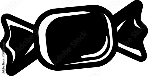 candy icon silhouette line art vector illustration with a white background
