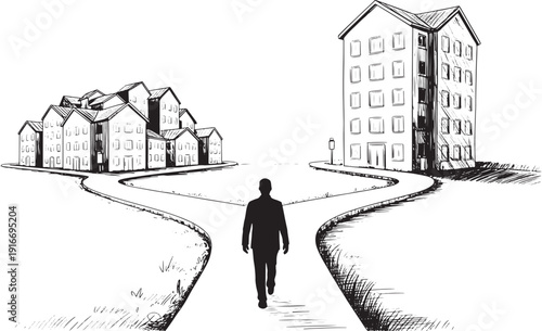 Residential Planning Choice Metaphor Fork in the Road