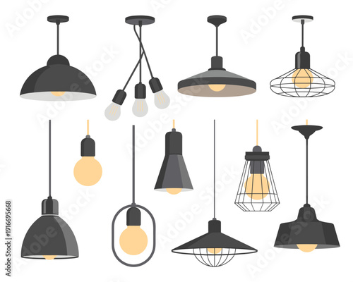 Elegant Pendant Lamps Illuminate a Modern Interior: Chic Lighting Fixtures for Contemporary Home Decor and Interior Design Enhancement, Stylized Architectural Illuminations, Brightening Commercial Spa