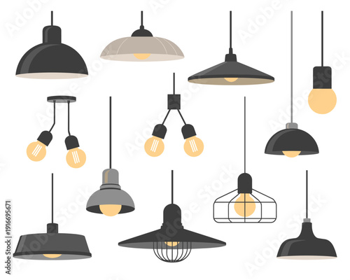 Stylish Interior Lighting Collection: Modern Pendant Lamps for Home Decor & Design, Creating Ambient Light in Residential Spaces. Contemporary Fixtures Embodying Comfort & Elegance, Perfect for Interi