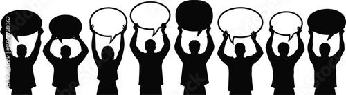 Seven black and white illustrations of spoons