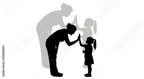 Assorted Vegetables and Fruits Illustration on Blue Background from Direct Viewpoint