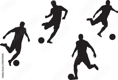 Soccer shoot silhouettes