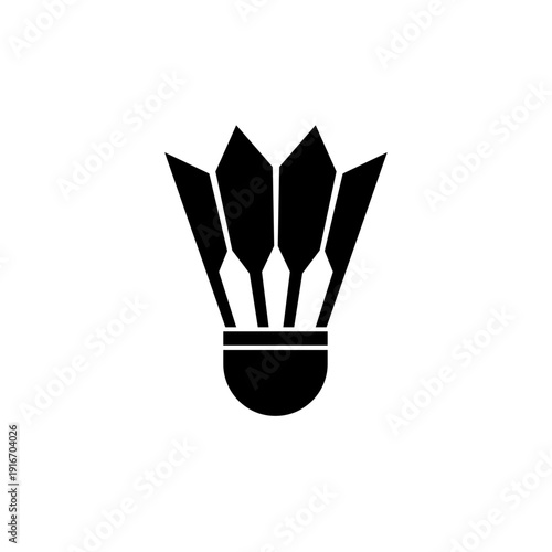 Badminton Shuttlecock Icon, Sport Game Equipment Symbol Vector Illustration