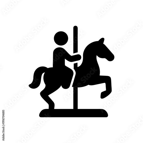 Nostalgic Carousel Horse Ride Icon