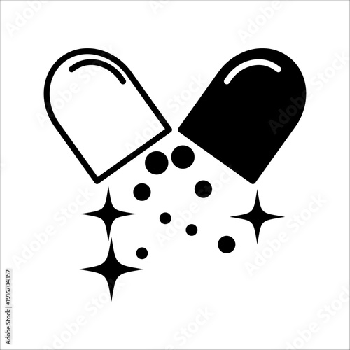 Pil capsul icon flat vector design.