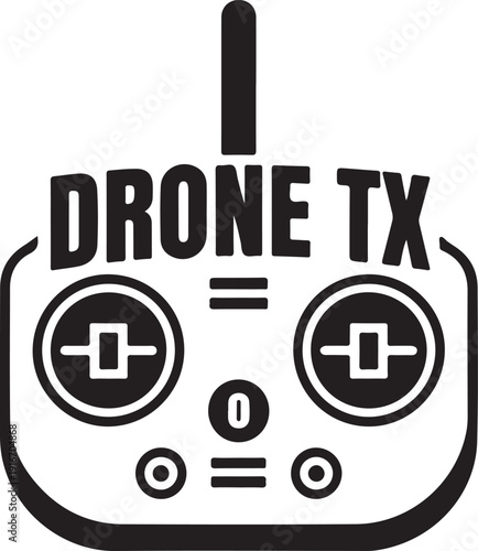 Vector rc drone quadcopter tx transmitter black icon