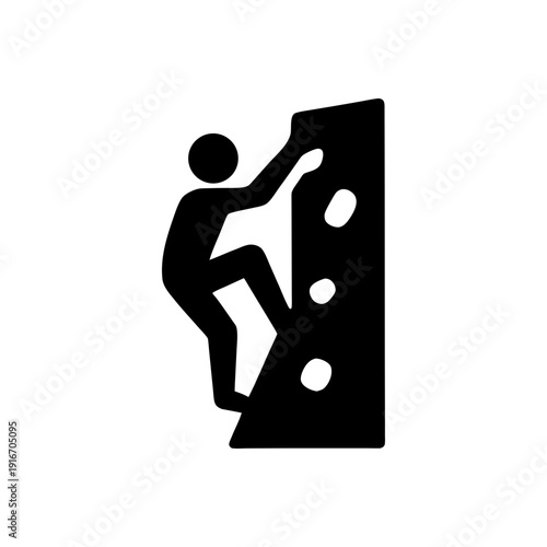 Indoor Rock Climbing Wall Icon