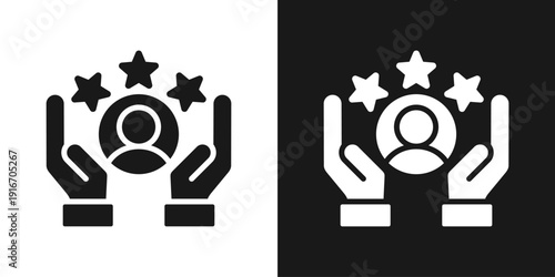 Financial Support Icon In Black And White Glyph Style