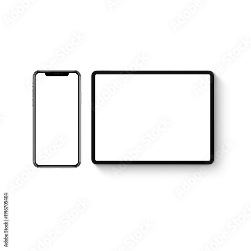 Tablet and smartphone screen mockup
