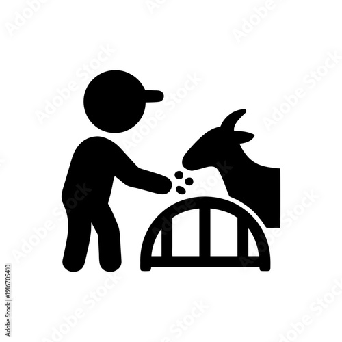 Petting Zoo Animal Feeding Icon