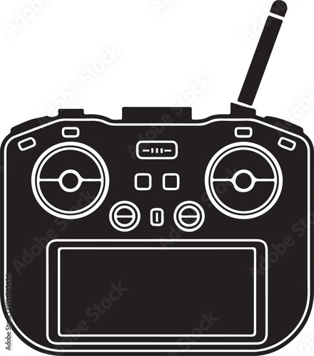 Vector remote control rc transmitter black icon