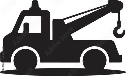Vector tow truck symbol icon
