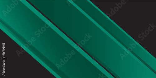 Green and black abstract geometric luxury background vector. Social ads banner or Landing page.Vector Eps 10