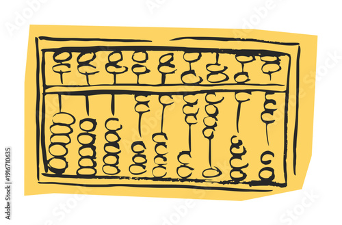 Ancient mathematical table or abacus for counting