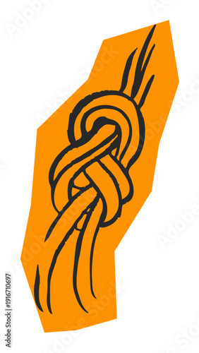 Hand drawn nautical knot for logic and math