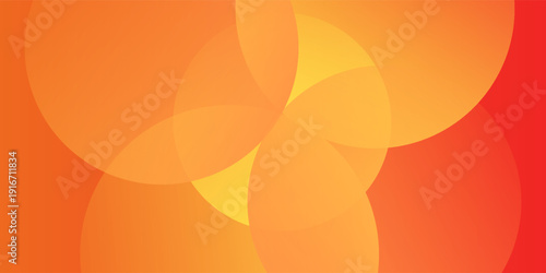 Minimal geometric background. Orange elements with fluid gradient. Dynamic shapes composition. Eps10 vector