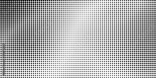 Basic halftone dots effect in black and white color. Halftone effect. Dot halftone. Black white halftone.Background with monochrome dotted texture. Polka dot pattern template.