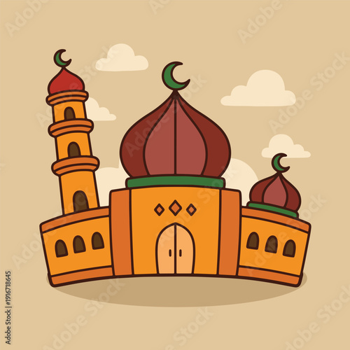 f Doodle Illustration for Islamic Ramadan Theme