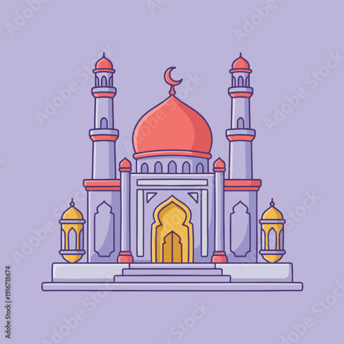f Doodle Illustration for Islamic Ramadan Theme