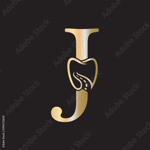  Dental Logo Combine With Letter J Vector Template