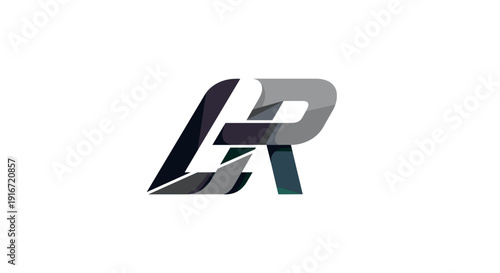 Modern LR Logo Design Element.