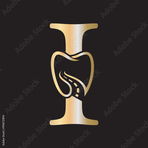  Dental Logo Combine With Letter I Vector Template