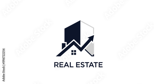Real Estate Logo Design with Arrow.