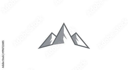 Simple Illustration of Mountain Peaks.