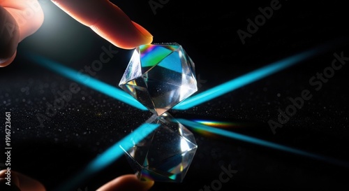 Wallpaper Mural Crystal refracts light into a rainbow spectrum Torontodigital.ca