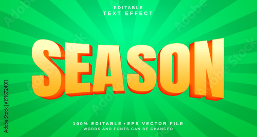 Editable text style effect - Season text style theme.