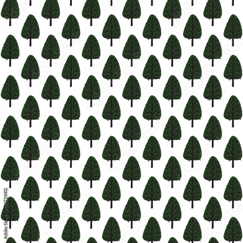 mixed seamless pattern, tree leaf animals etc