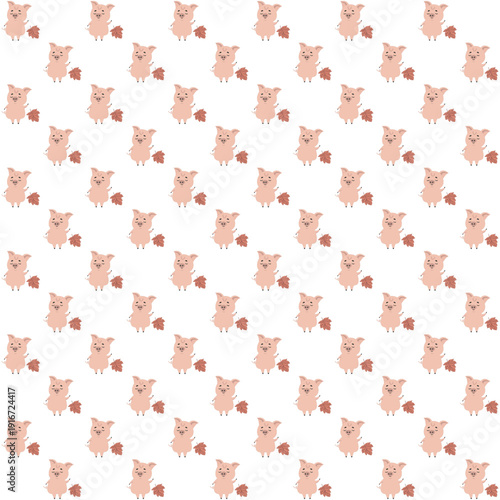 mixed seamless pattern, tree leaf animals etc