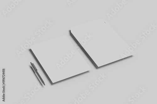 Letterhead and Envelope Mockup Set for Branding Presentation