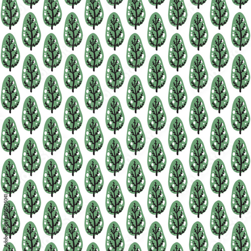 mixed seamless pattern, tree leaf animals etc