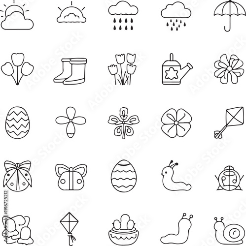 icon set representing autumn leaves, fall nature, and seasonal beauty. Perfect for apps, websites, presentations, and stock platforms needing warm seasonal visuals
