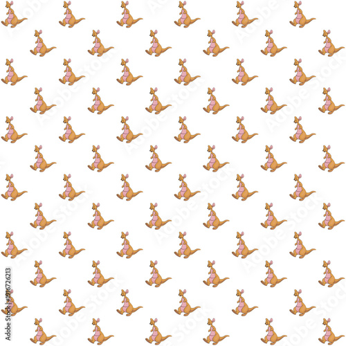 mixed seamless pattern, tree leaf animals etc