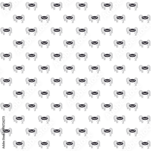 mixed seamless pattern, tree leaf animals etc