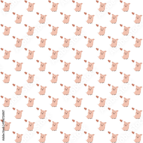 mixed seamless pattern, tree leaf animals etc