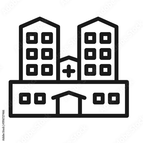 building vector sketch icon