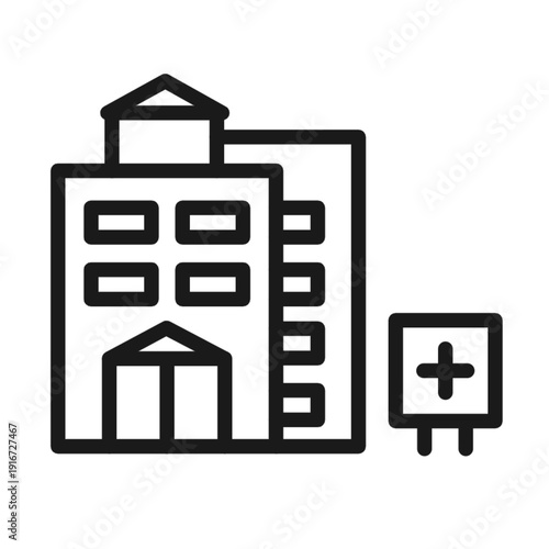 building vector sketch icon